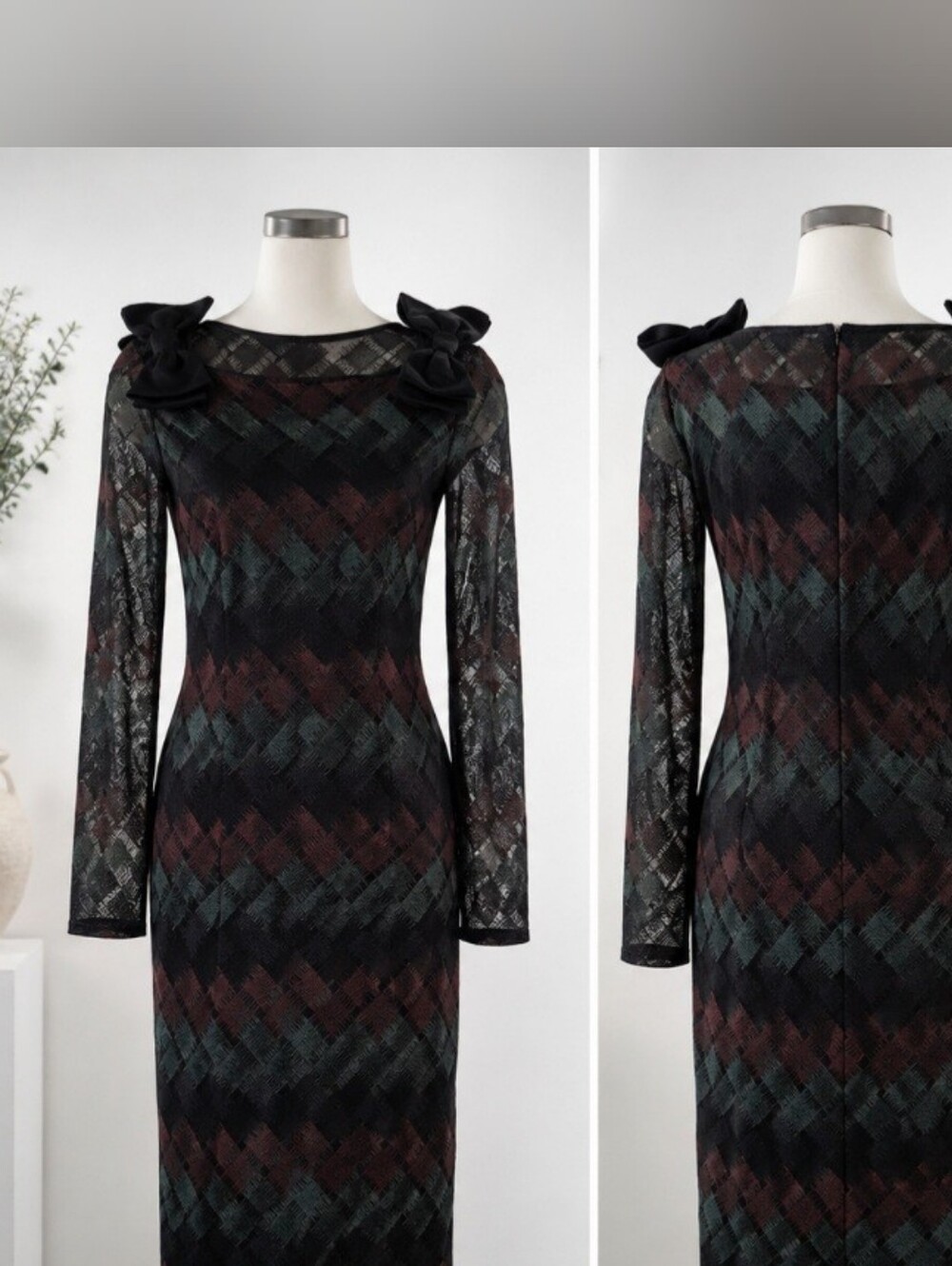 Worth New York Sheer Bow-Shoulder Dress – Size 4
